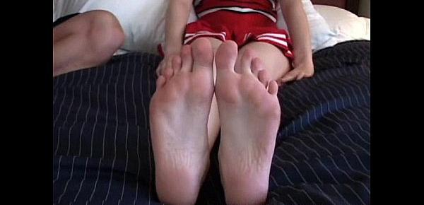  College Cheer leader Foot Worship Session